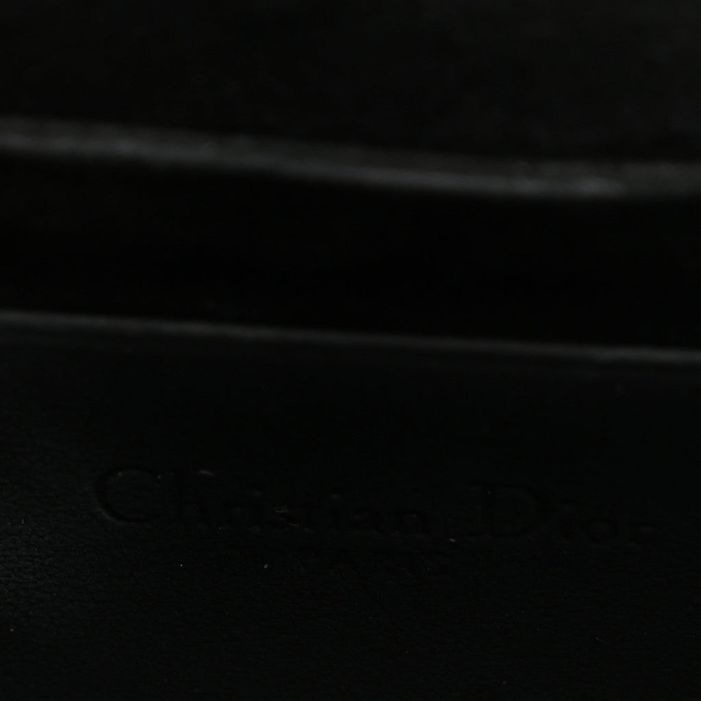 Ultra Matte Calfskin Cannage Nano Lady Dior Pouch Black