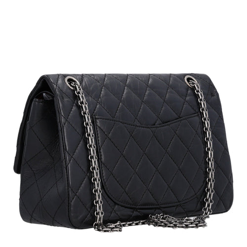 Aged Calfskin Quilted 2.55 Reissue 226 Flap Black
