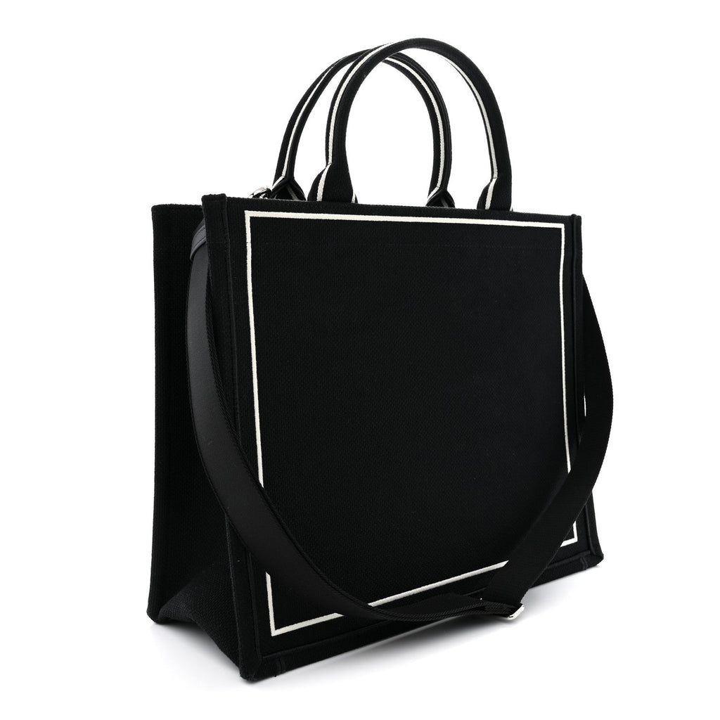 Canvas Embroidered Medium In Cold Blood Book Tote With Strap Black Multicolor