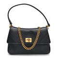 Natural Smooth Calfskin Nano Rodeo Top Handle Handbag Black