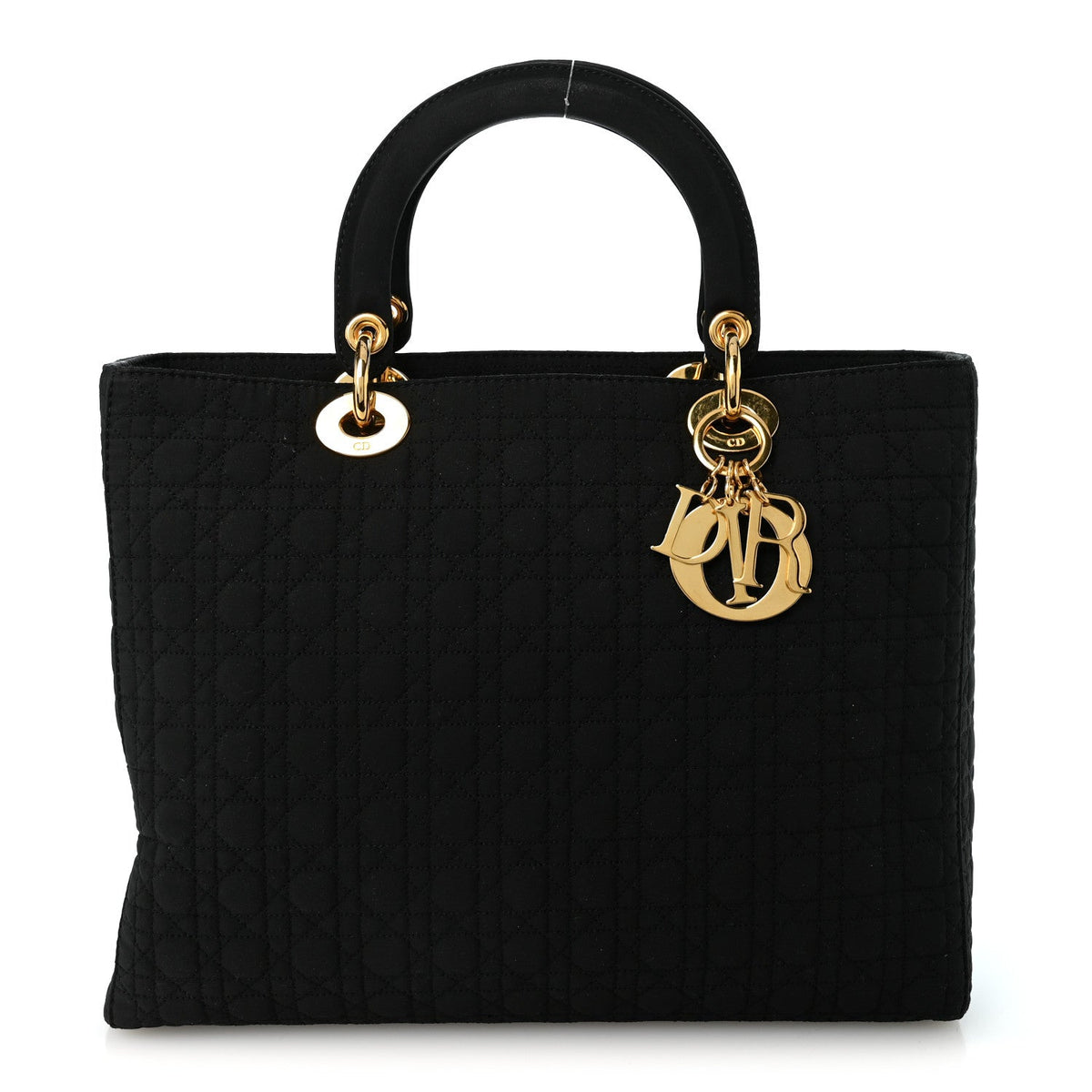Nylon Cannage Large Lady Dior Black