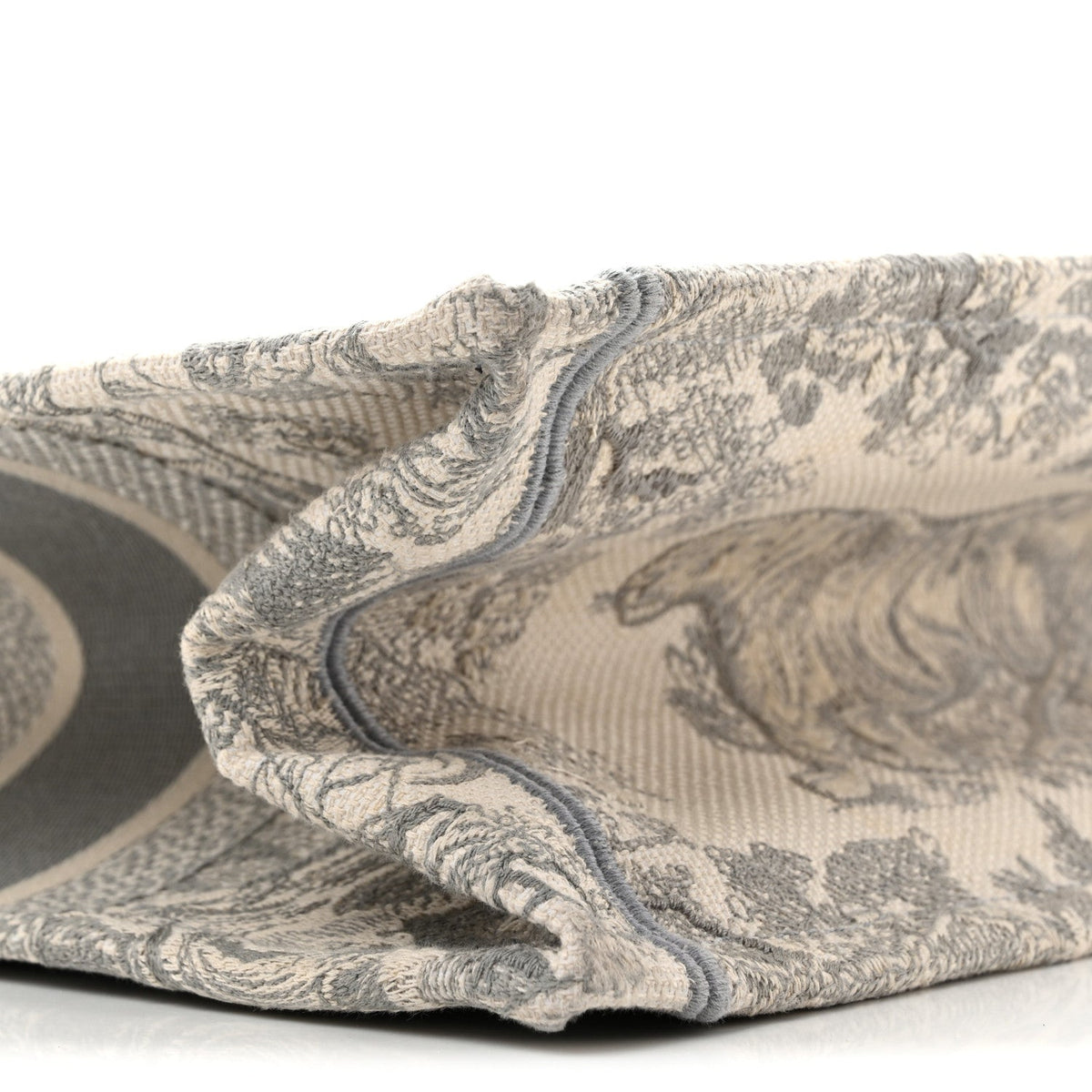 Canvas Embroidered Medium Dioriviera Toile De Jouy Book Tote Gray