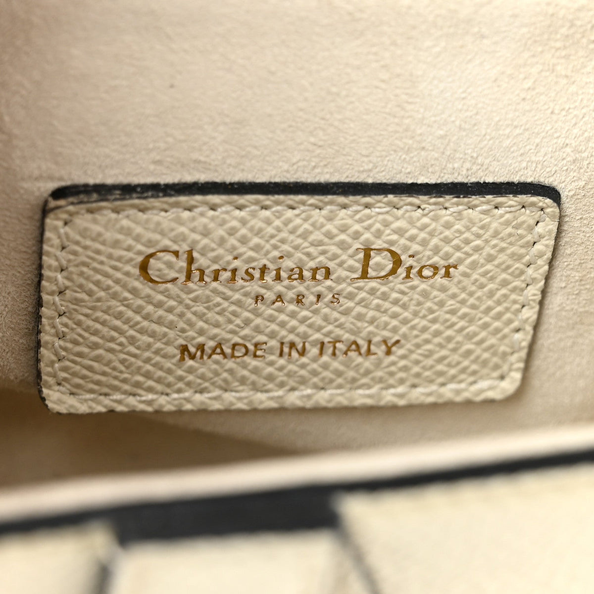 Grained Calfskin Mini Saddle Bag With Strap White