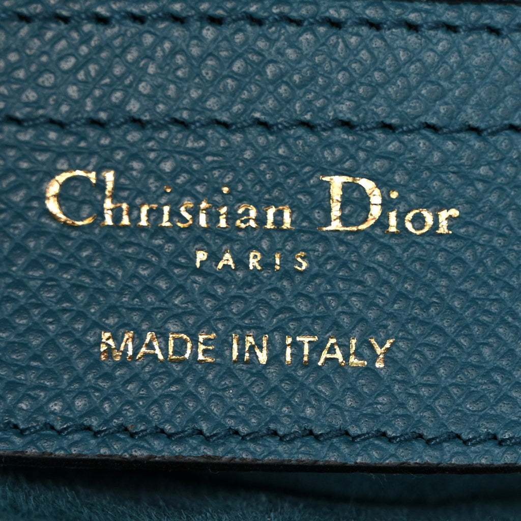 Grained Calfskin Saddle Bag Steel Blue