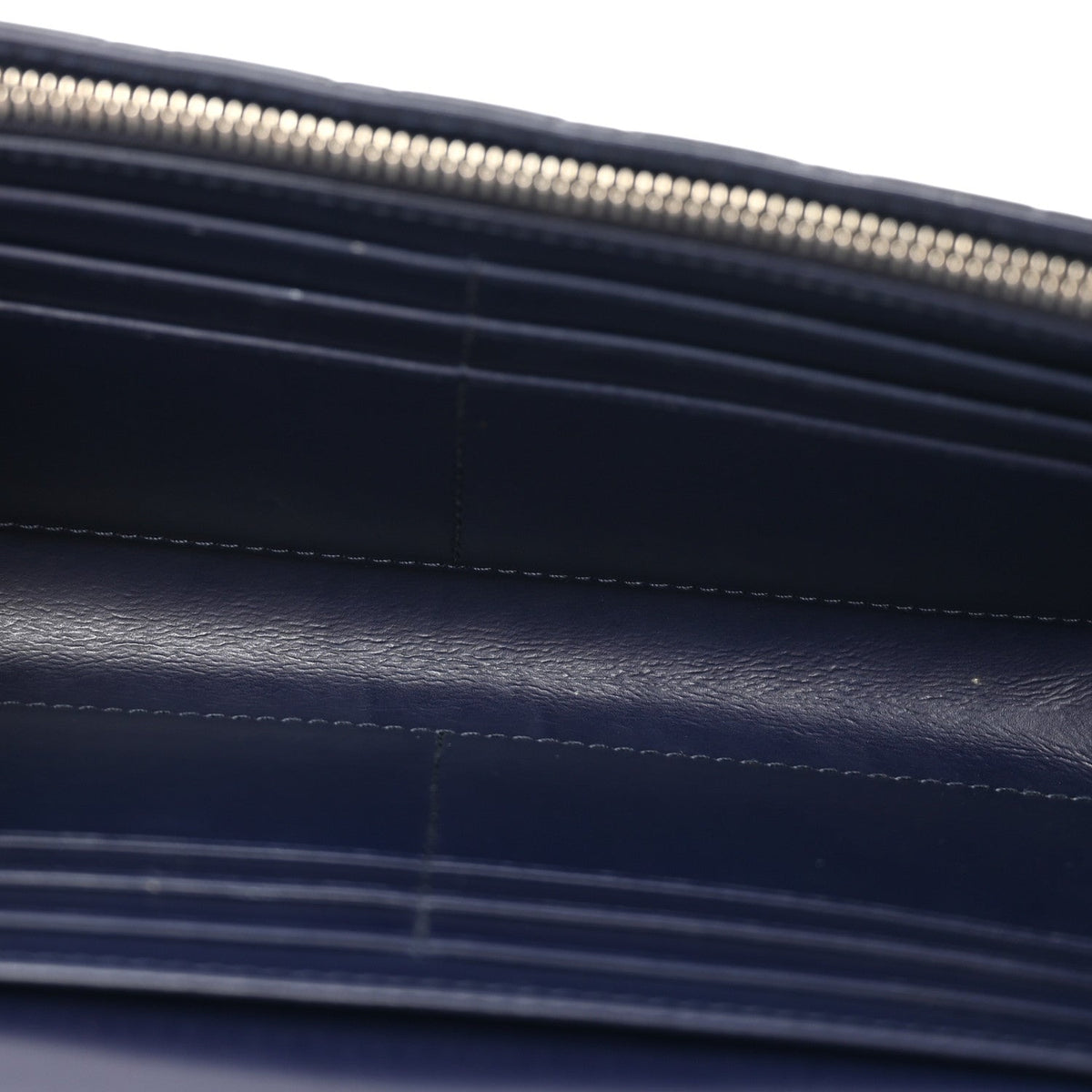 Patent Cannage Lady Dior Rendezvous Wallet On Chain Navy Blue