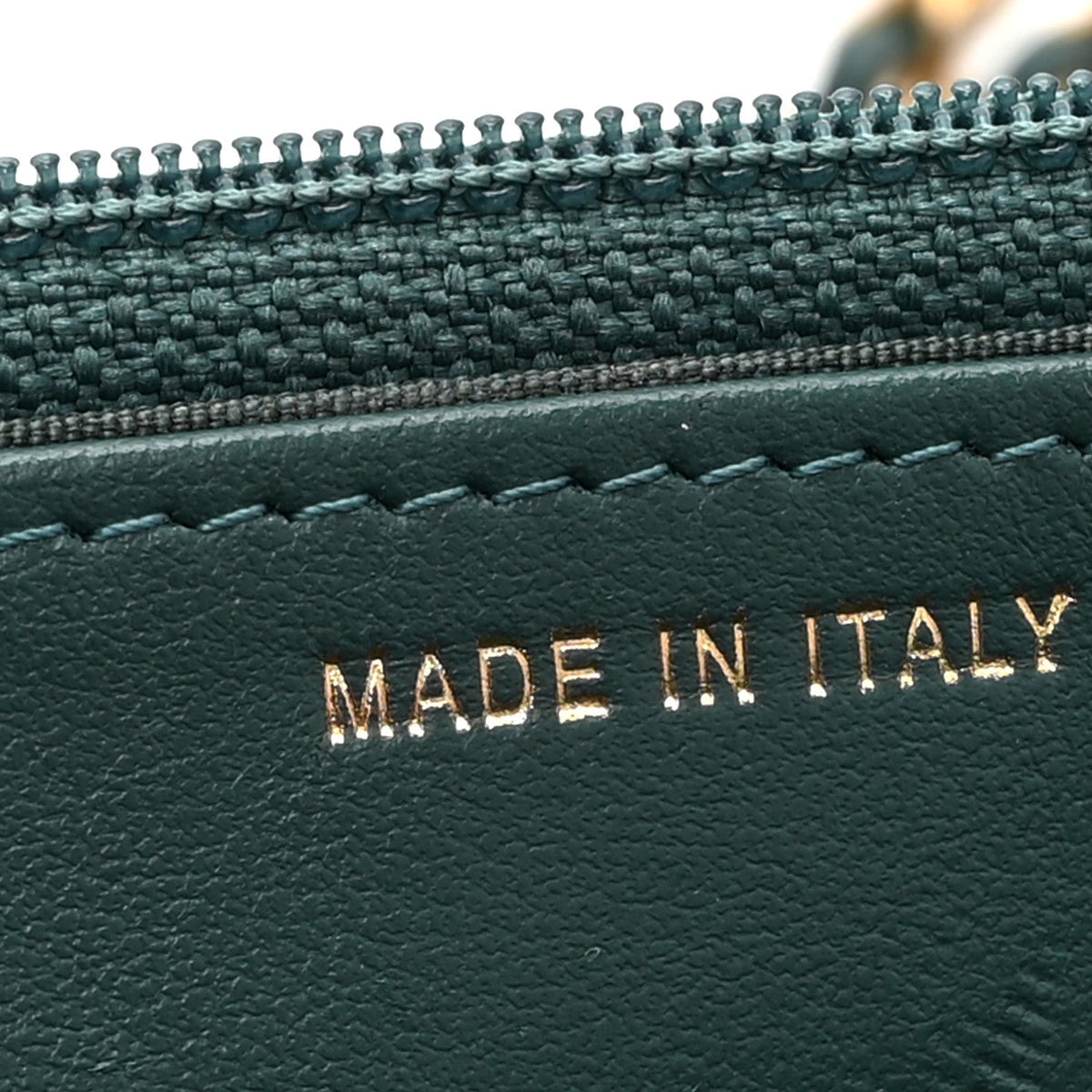 Calfskin Quilted Perfect FIt Wallet On Chain WOC Green