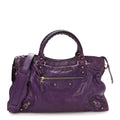 Agneau Giant 12 Rose Gold Hardware City Dark Violet
