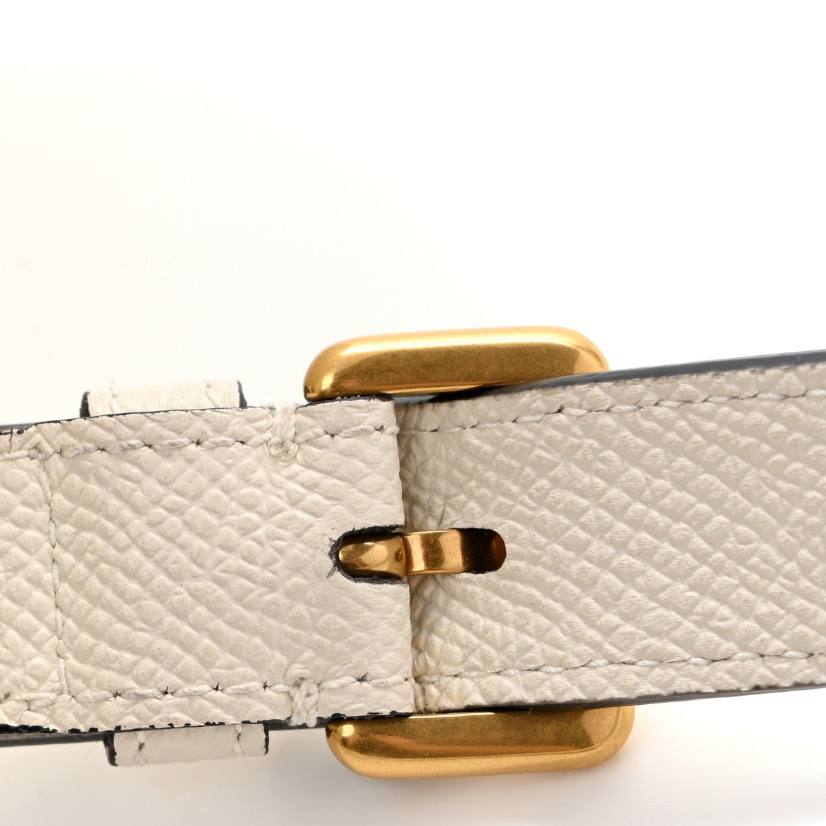 Grained Calfskin Saddle Bag With Strap Latte