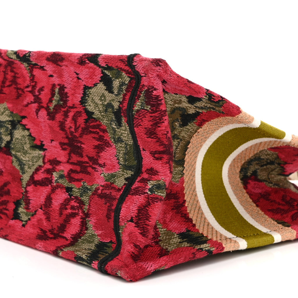 Canvas Embroidered Floral Book Tote Multicolor