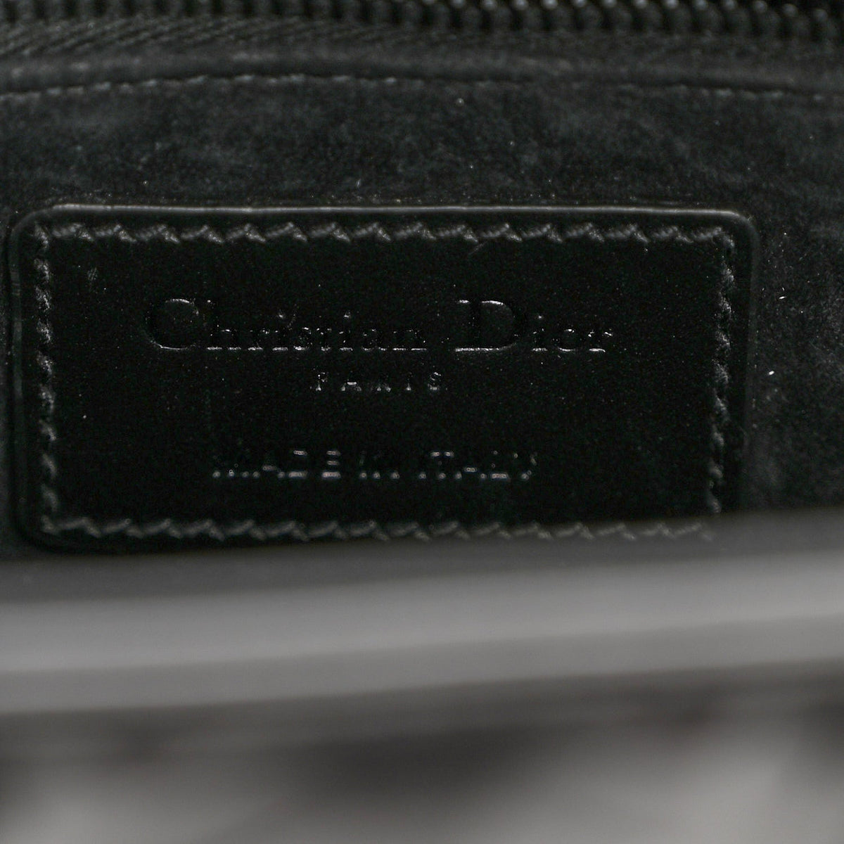 Calfskin Cannage Diamond Small My ABCDior Lady Dior Black
