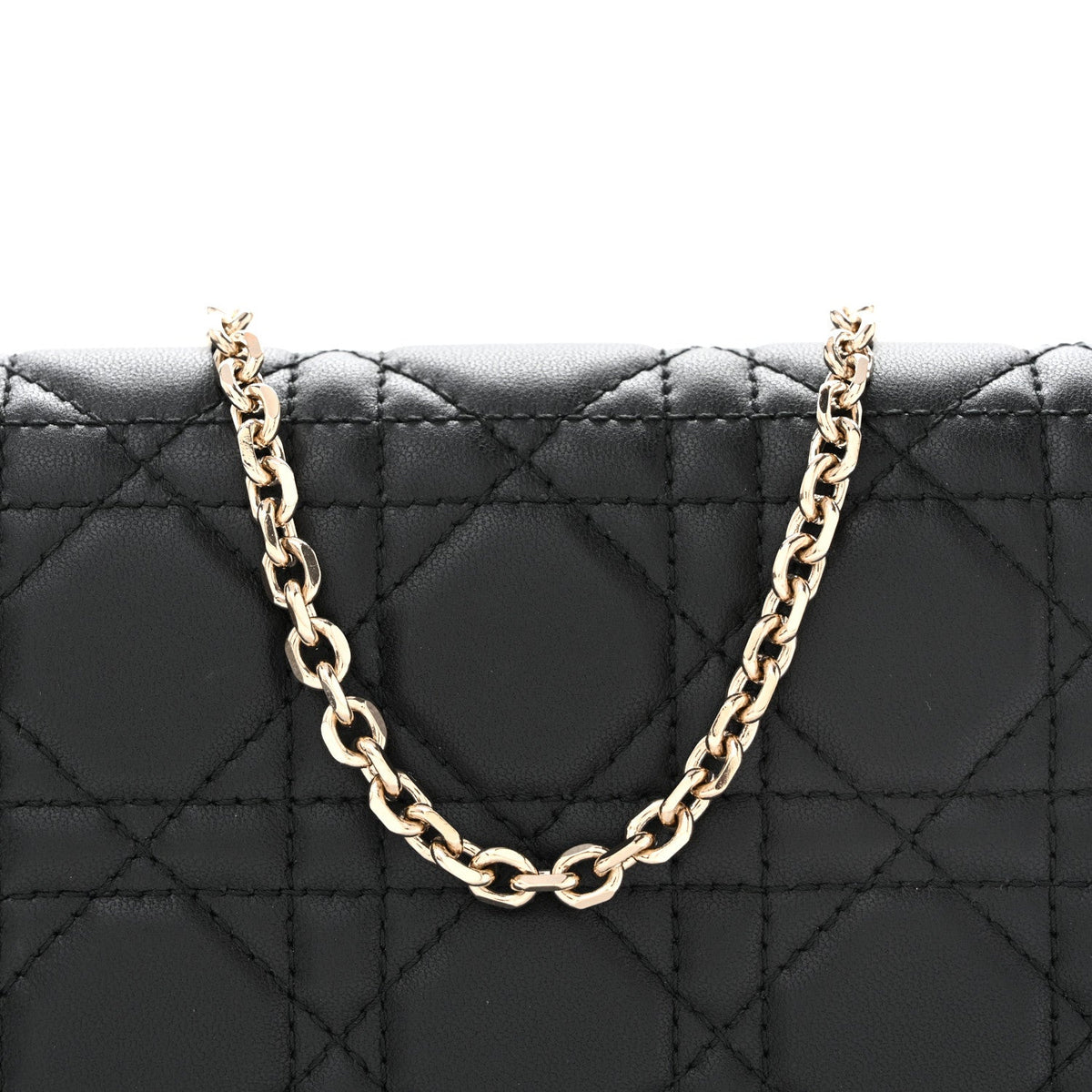 Lambskin Cannage Lady Dior Pouch Black