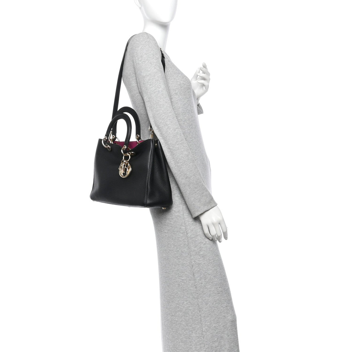 Bullcalf Medium Diorissimo Tote Black Rose Indien