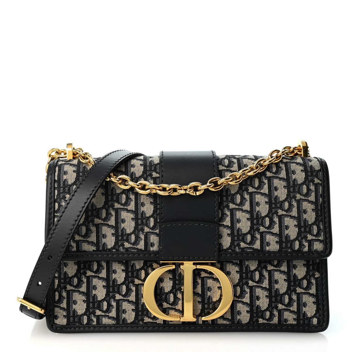 Oblique 30 Montaigne Chain Flap Bag Blue