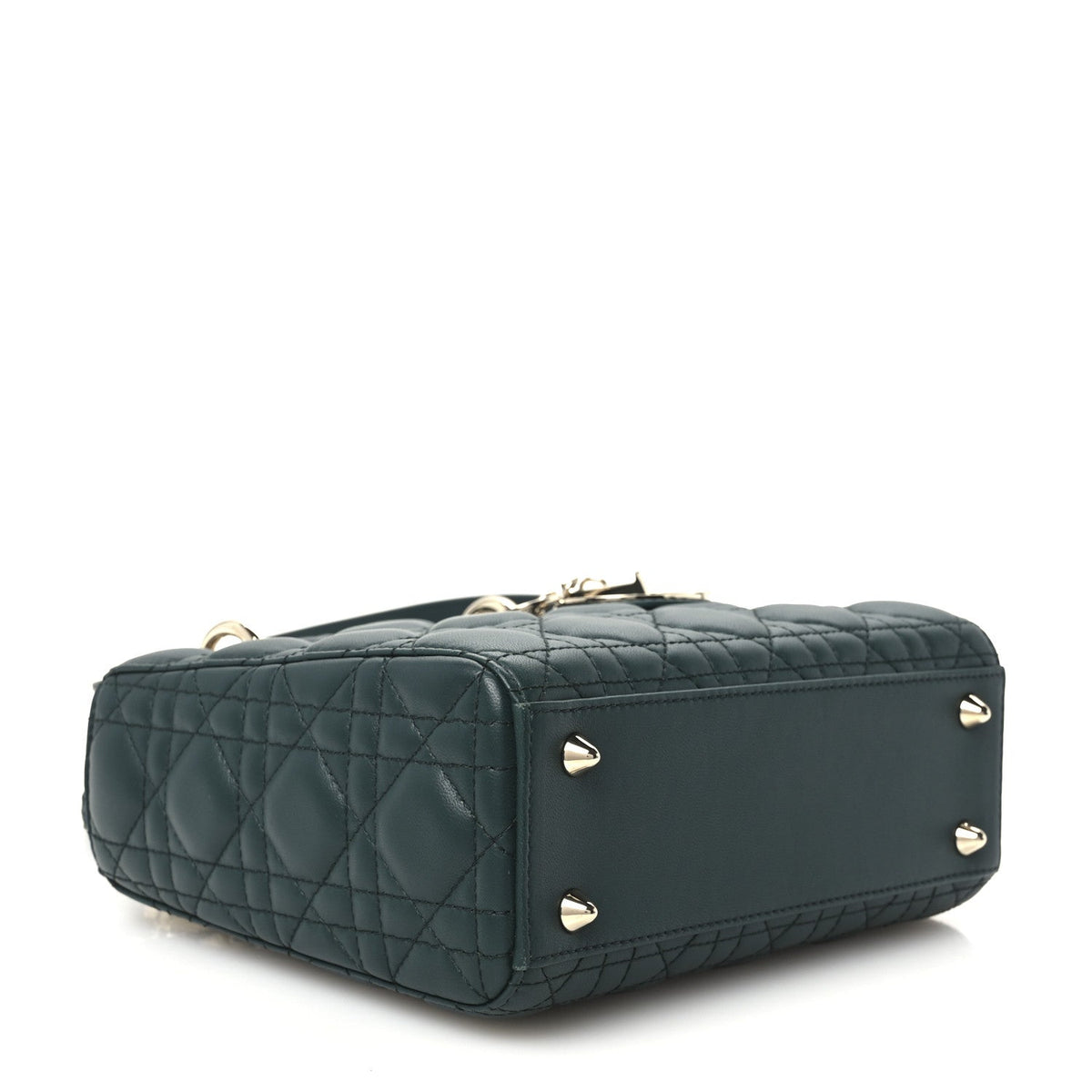 Lambskin Cannage Small My ABCDior Lady Dior Dark Green