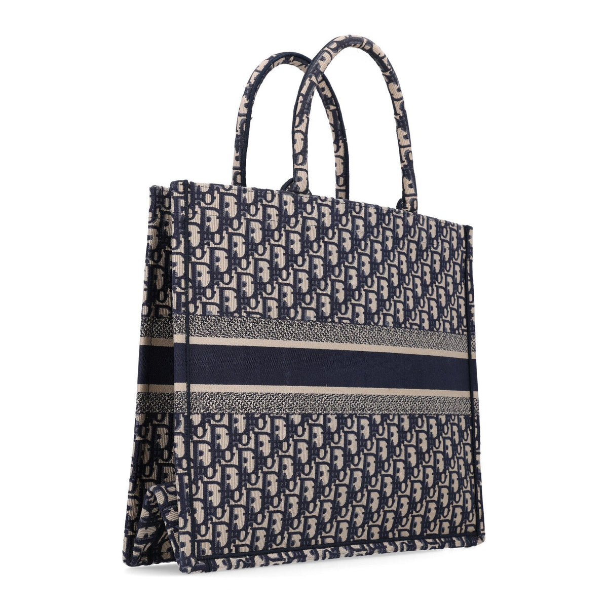 Oblique Large Book Tote Blue Multicolor
