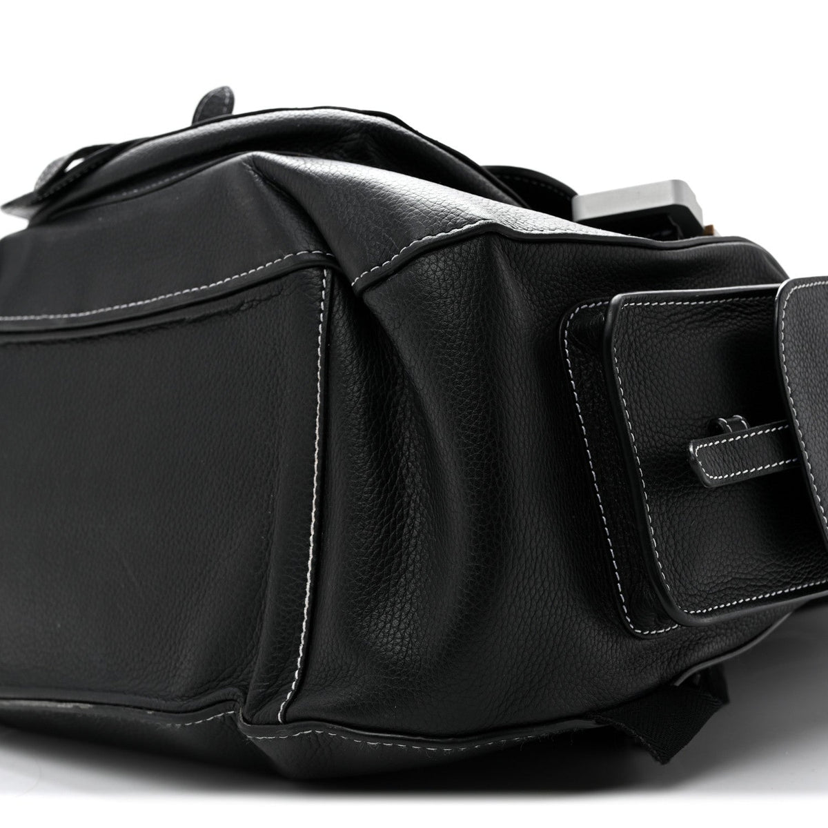 Grained Calfskin Maxi Gallop Backpack Black