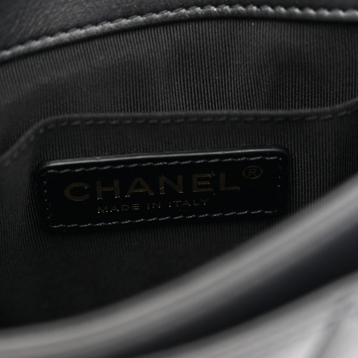 Calfskin Quilted Top Handle Flap Black