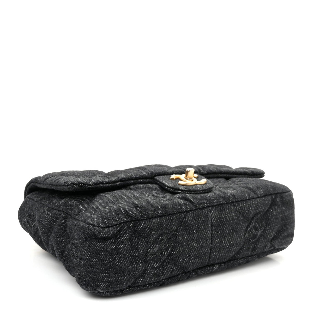 Denim Quilted Medium CC Funky Town Flap Dark Blue
