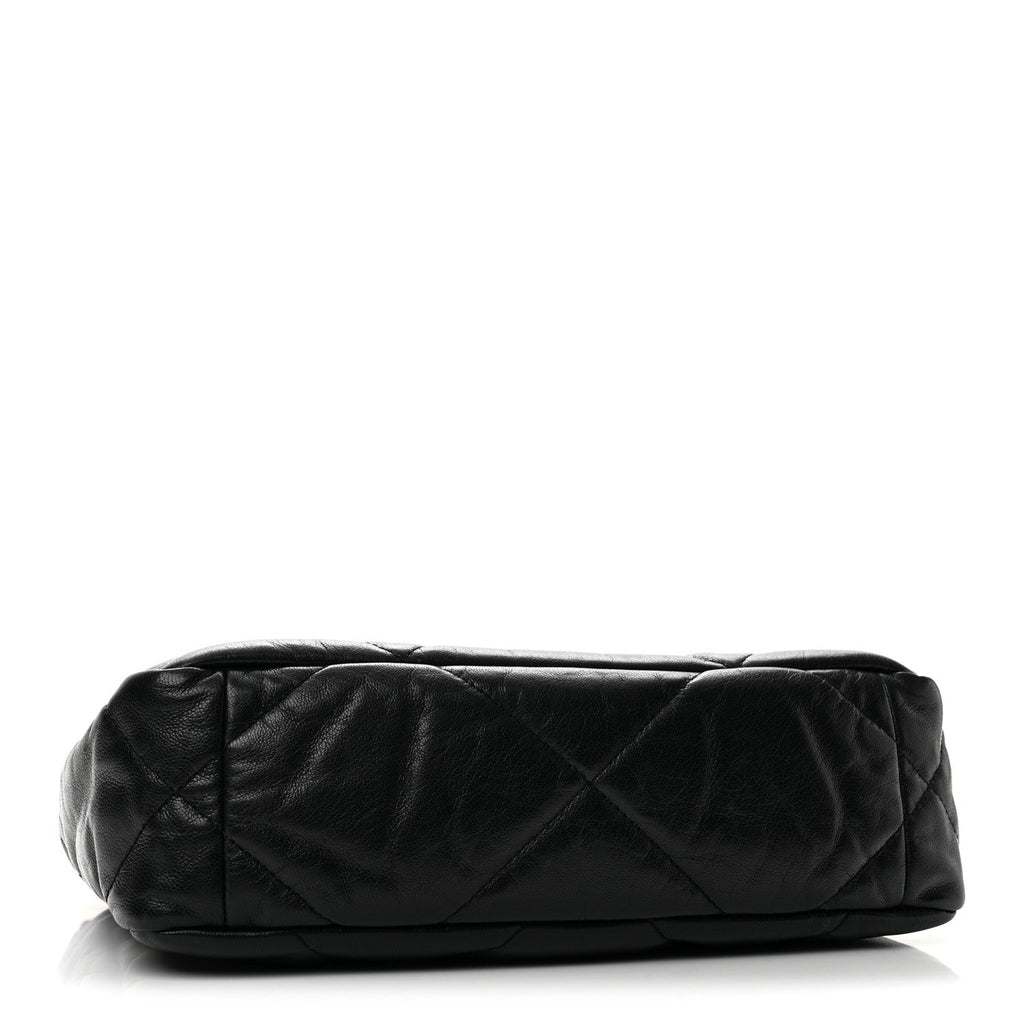Goatskin Quilted Medium Chanel 19 Flap Black