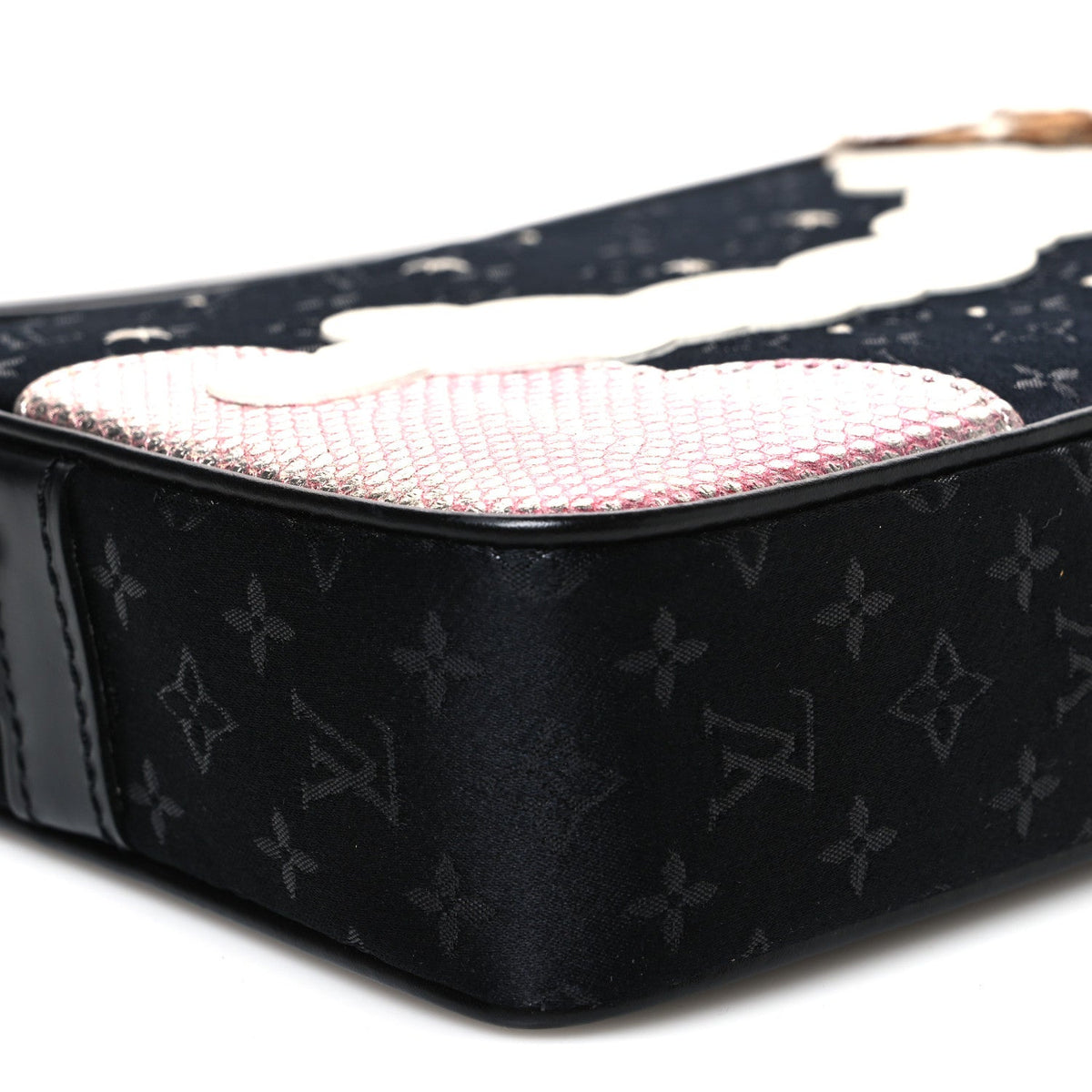 Satin Mini Monogram Conte De Fees Pochette Black