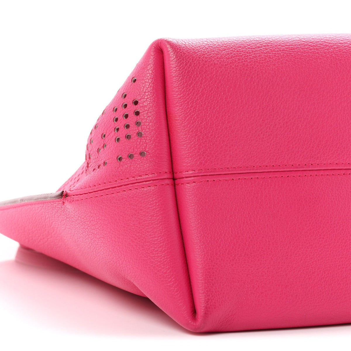 Calfskin Perforated Cannage Dioriva Tote Hot Pink