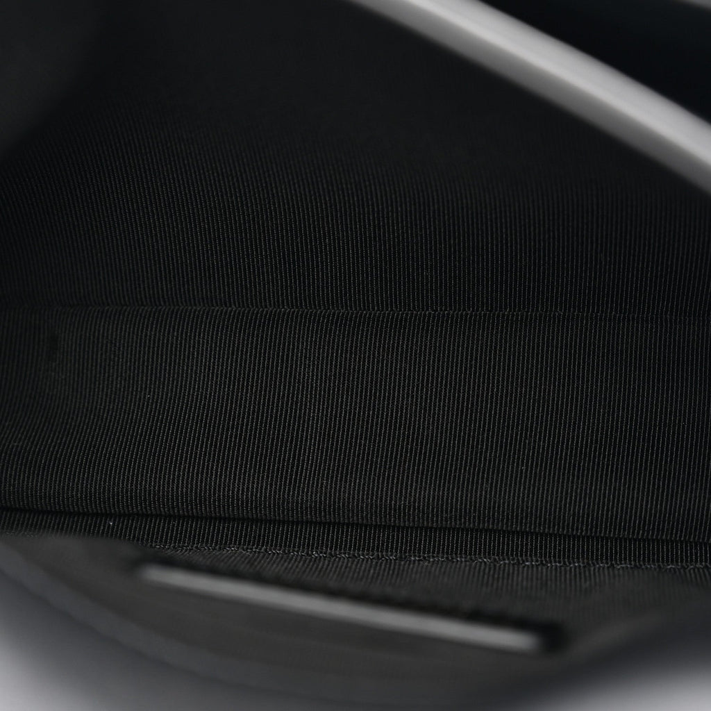 Calfskin Quilted Top Handle Flap Black