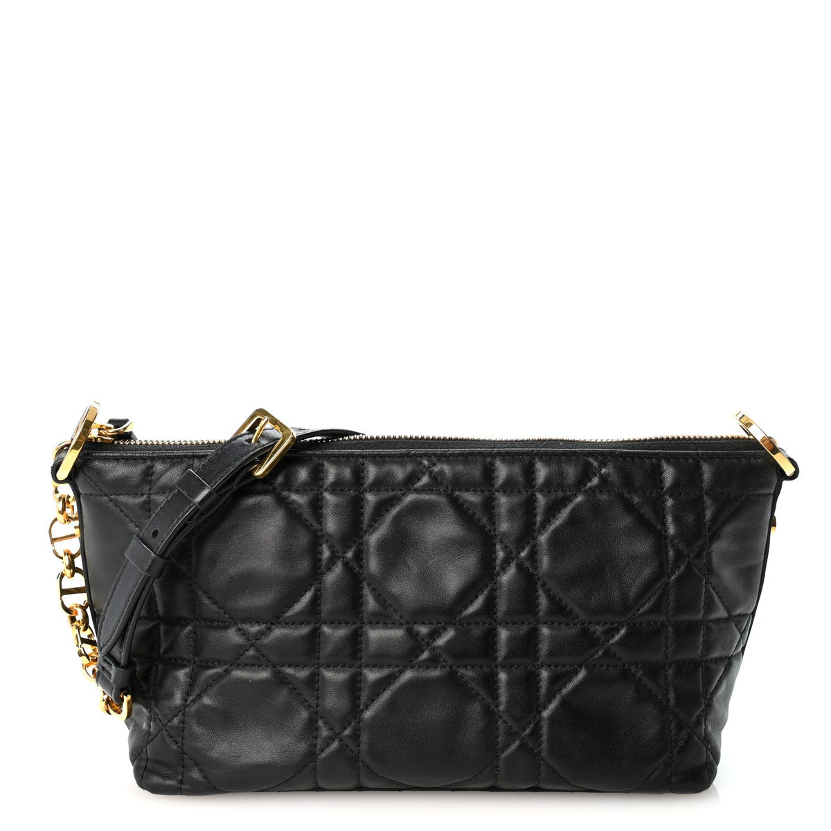 Lambskin Macrocannage DiorStar Hobo Bag Black