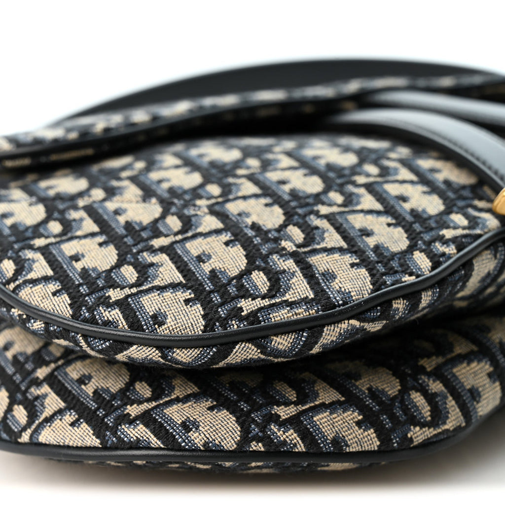 Oblique Saddle Bag With Strap Blue