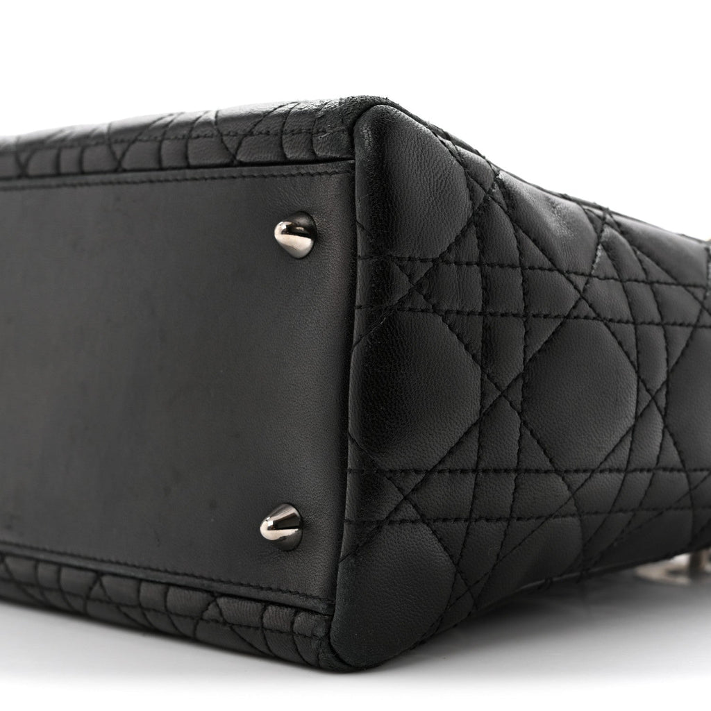Lambskin Cannage Medium Lady Dior Black