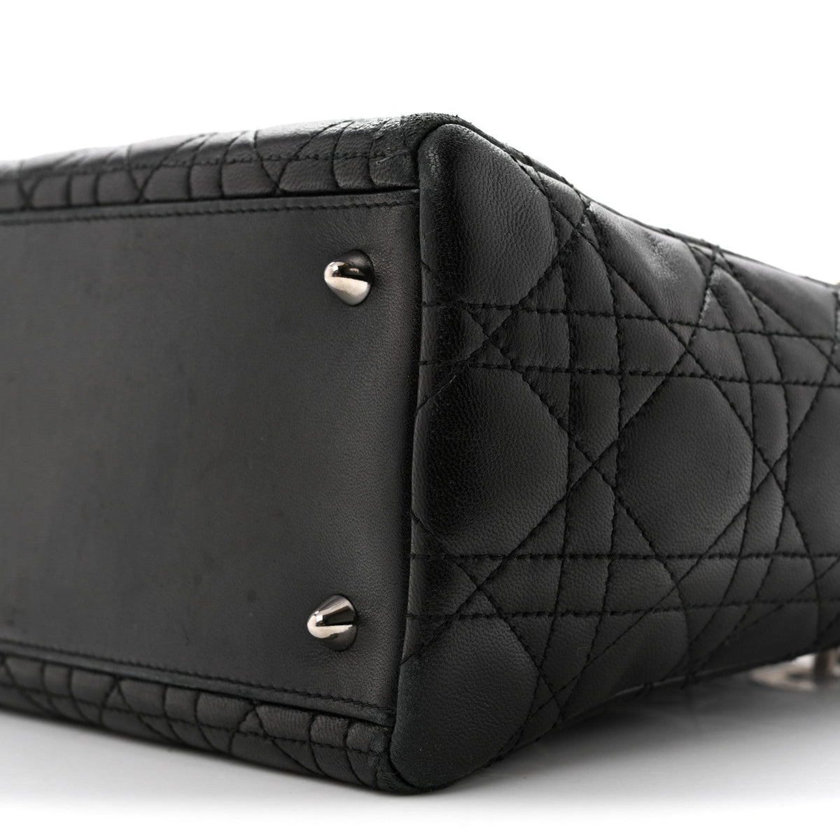 Lambskin Cannage Medium Lady Dior Black