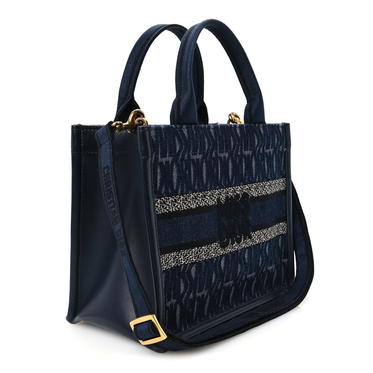 Denim Small Miss Dior Graffiti Book Tote Blue