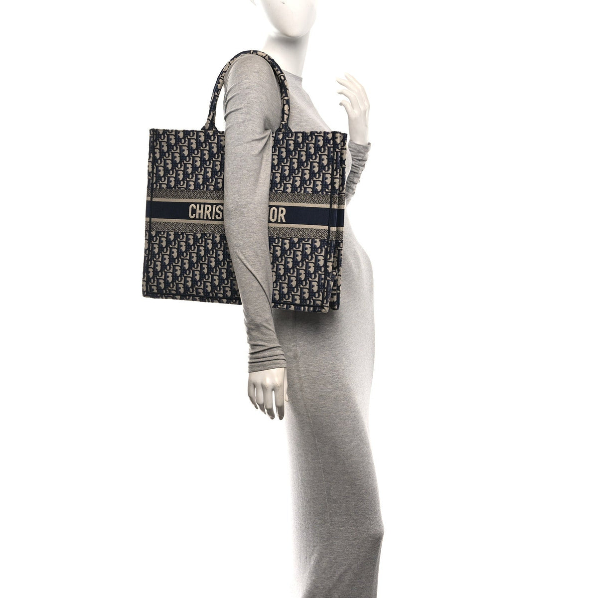 Oblique Large Book Tote Blue Multicolor