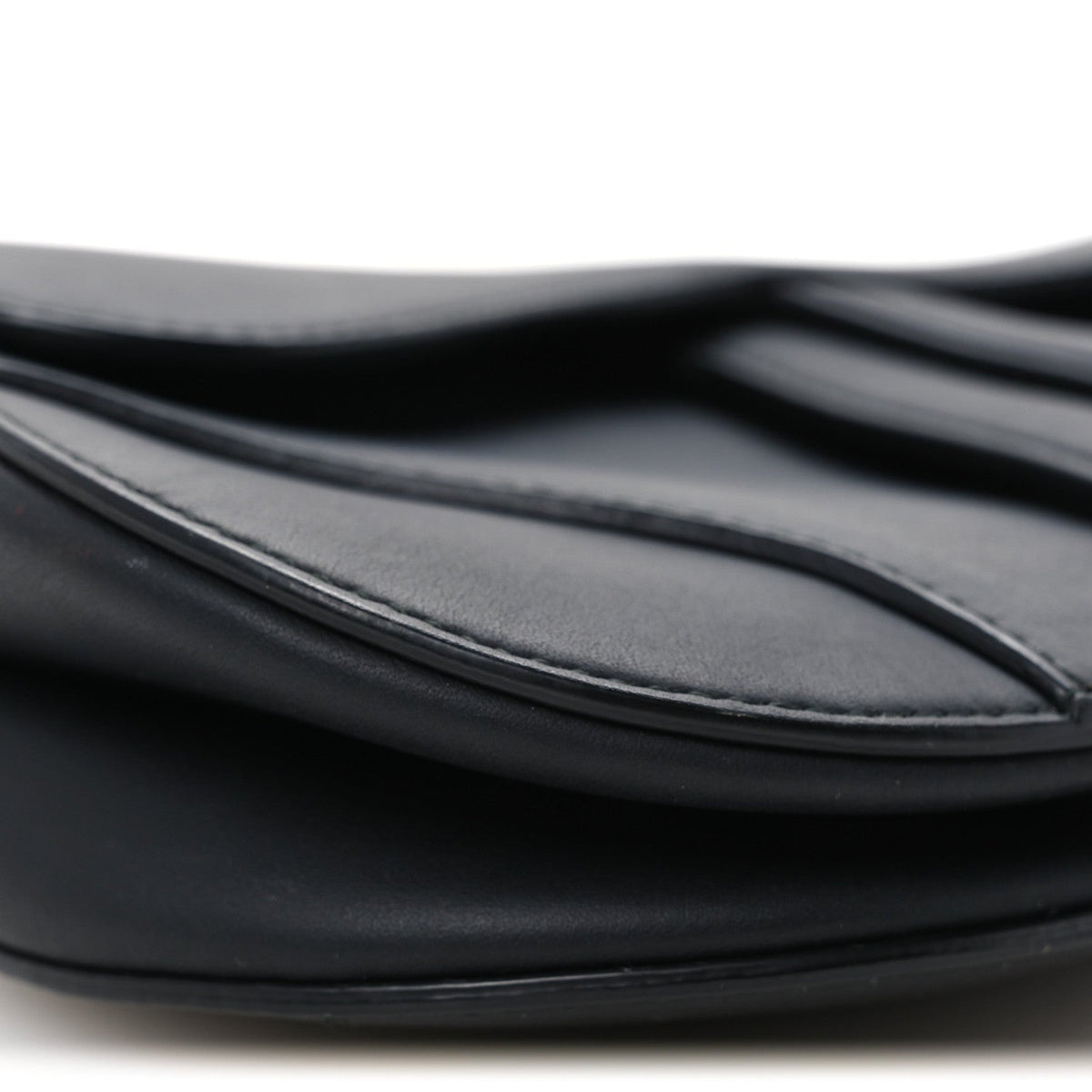 Ultra Matte Calfskin Mini Saddle Bag Black