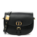 Box Calfskin Medium Bobby Flap Black