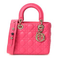 Lambskin Cannage Small My ABCDior Lady Dior Fuchsia