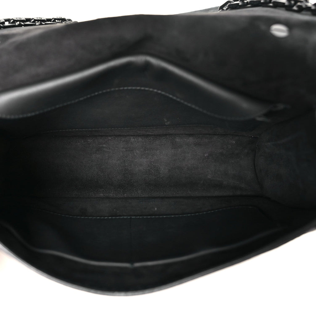 Ultra Matte Calfskin J'Adior Chain Flap Bag Black