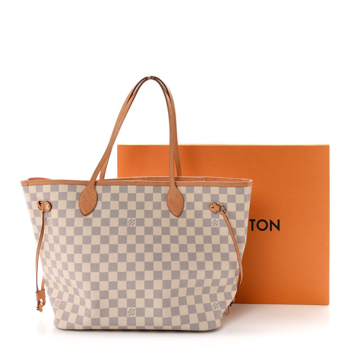 Damier Azur Neo Neverfull MM Rose Ballerine