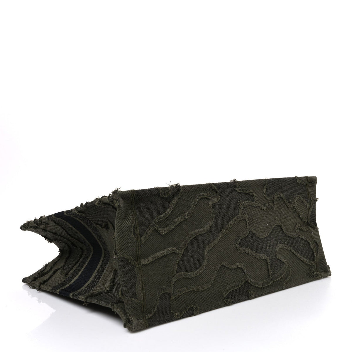 Canvas Embroidered Camouflage Book Tote Green