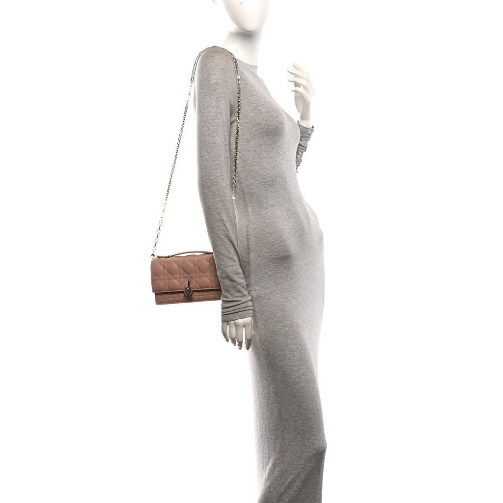Lambskin Cannage Mini My Dior Bag Rose Des Vents