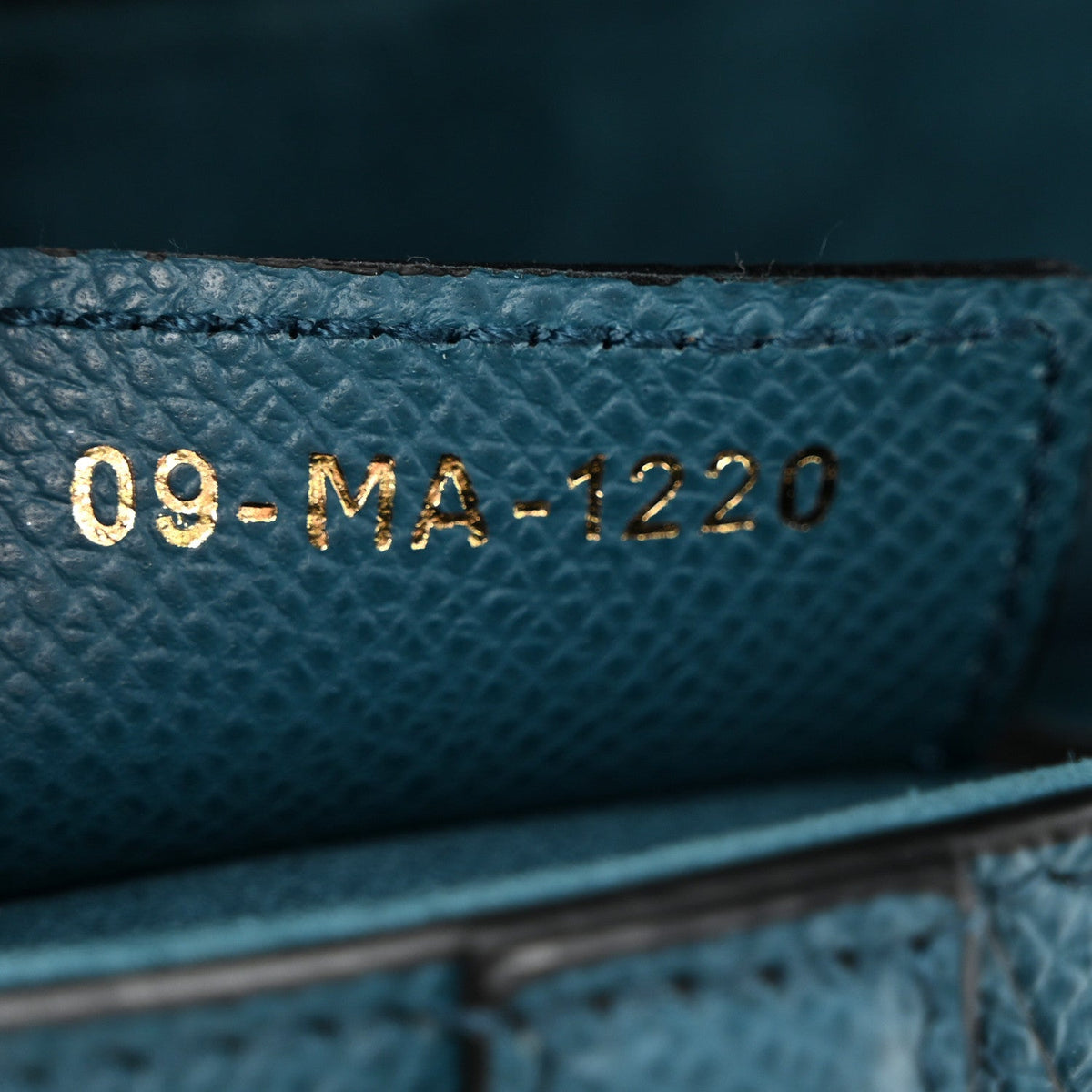 Grained Calfskin Saddle Bag Steel Blue