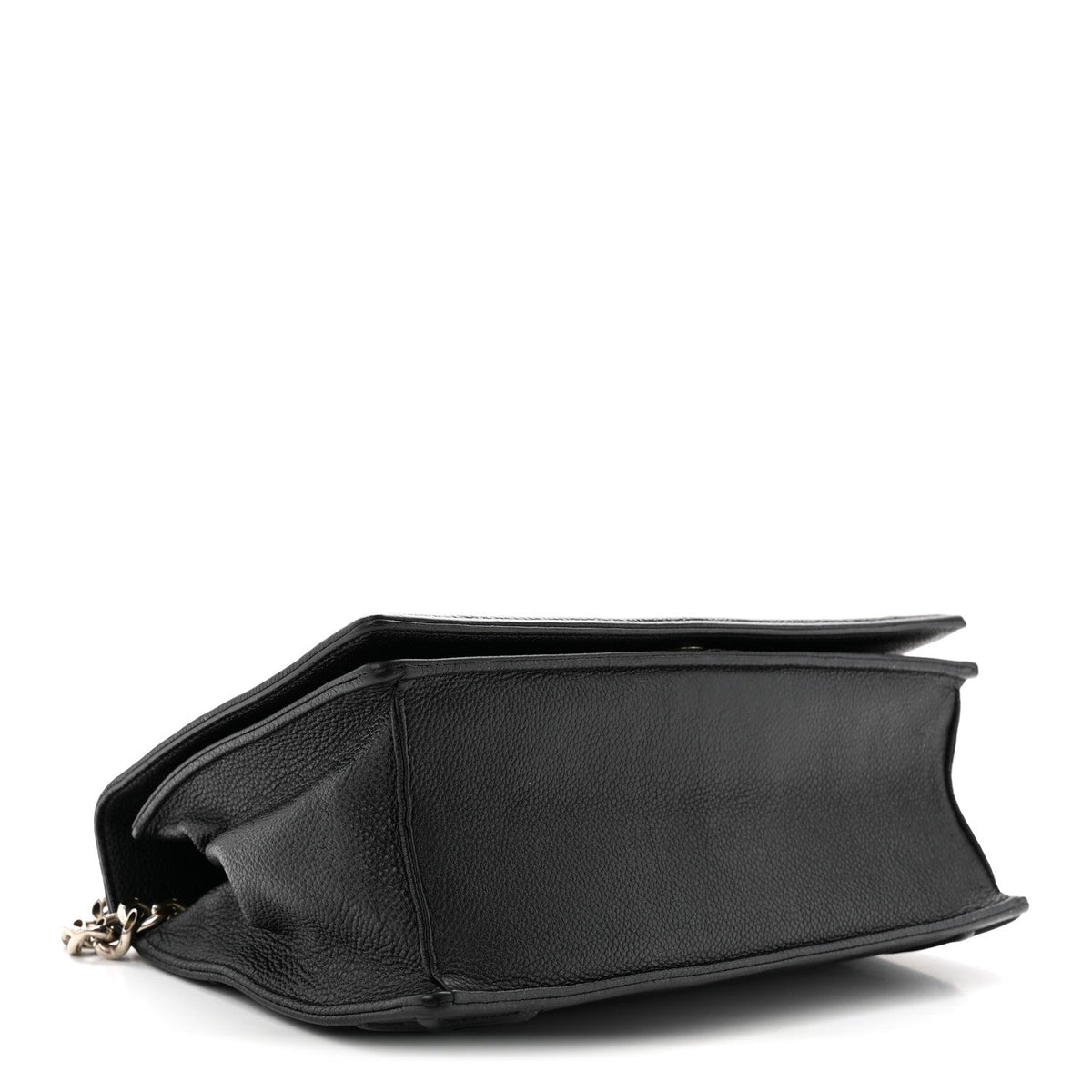 Grained Calfskin Medium Diorama Flap Bag Black