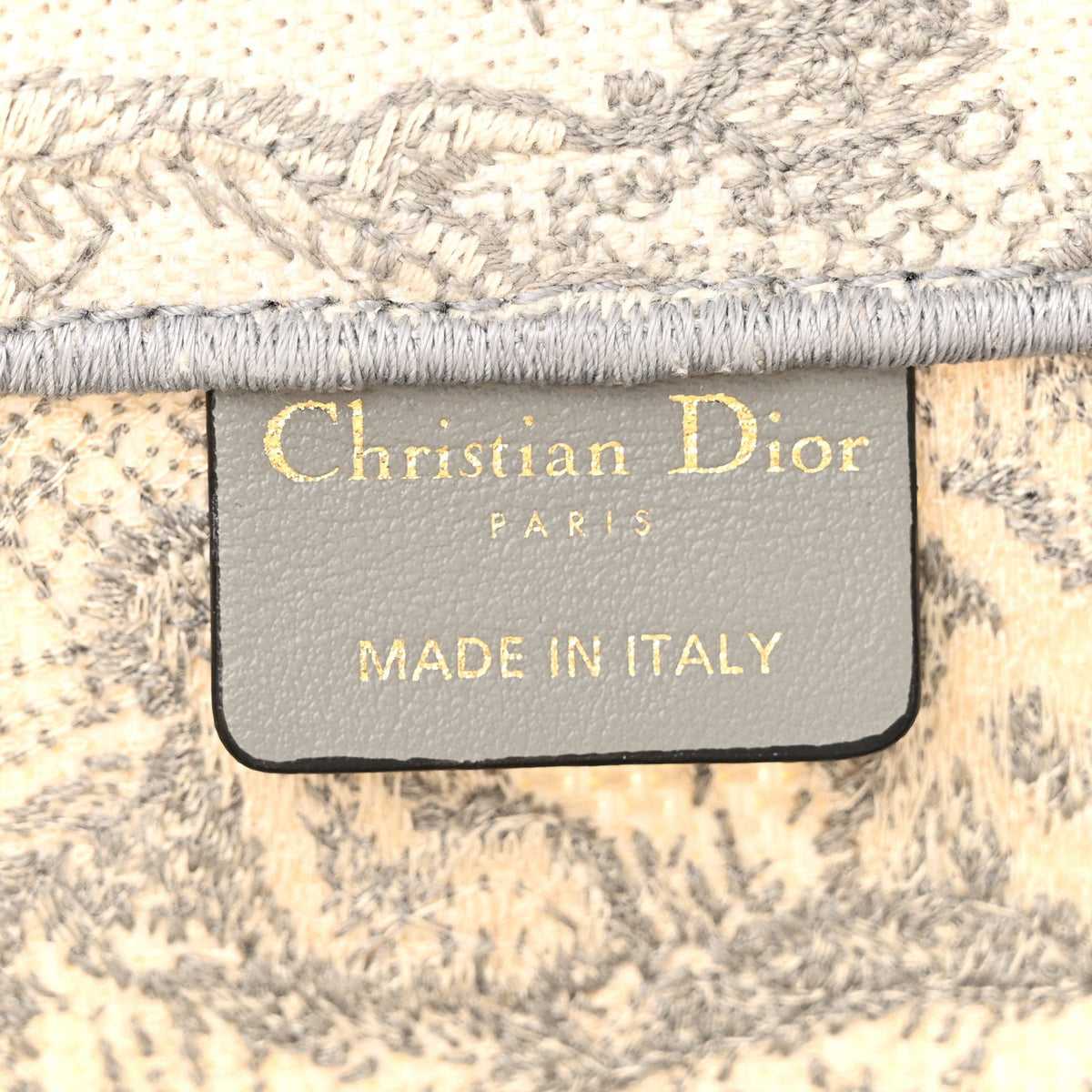 Canvas Embroidered Medium Dioriviera Toile De Jouy Book Tote Gray