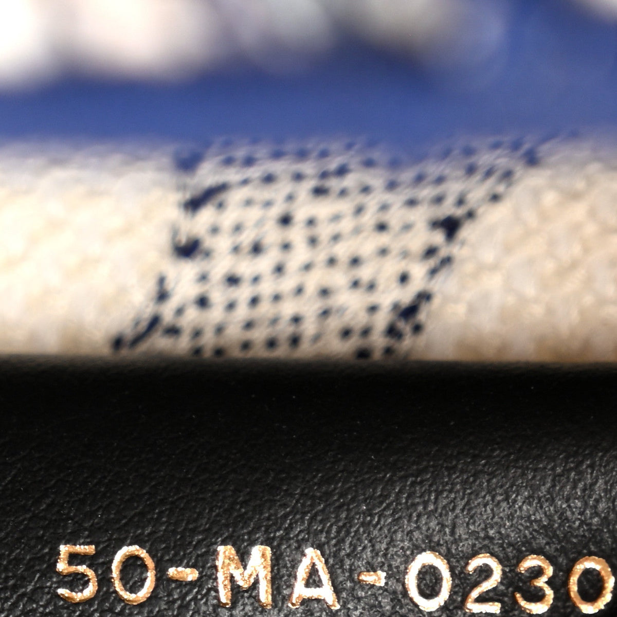 Canvas Embroidered Around the World Saddle Bag Blue