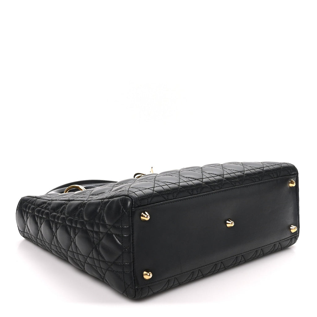 Lambskin Cannage Large Lady Dior Black