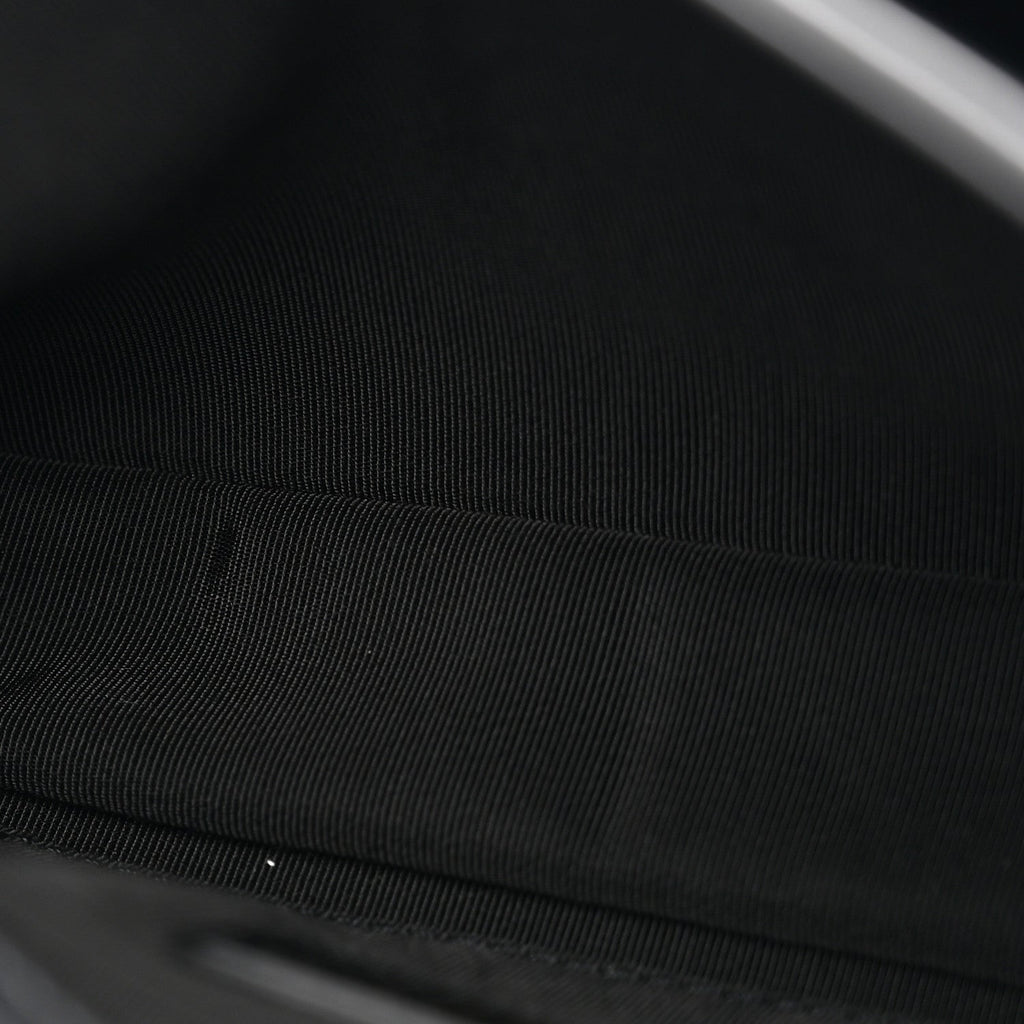 Calfskin Quilted Top Handle Flap Black
