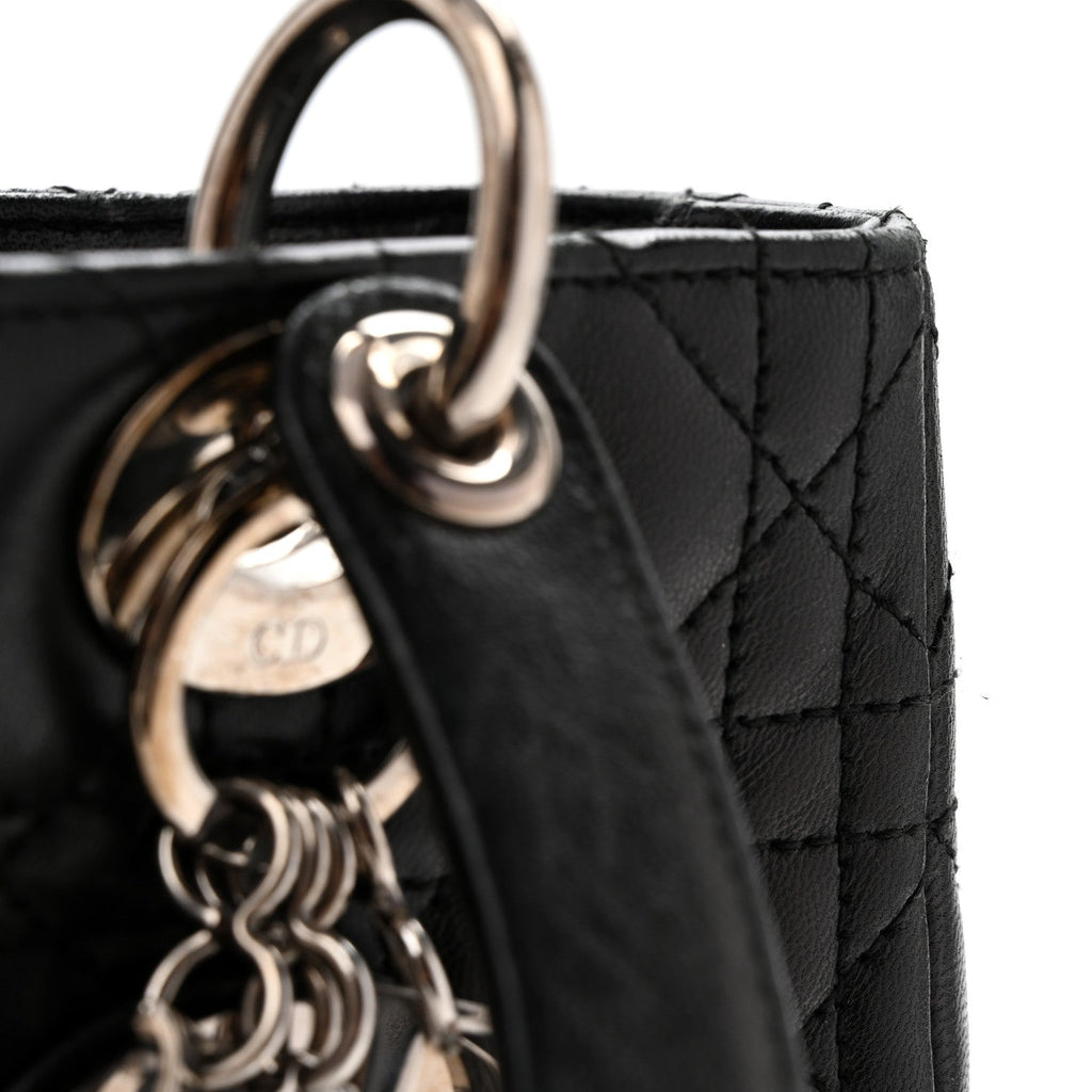 Lambskin Cannage Medium Lady Dior Black