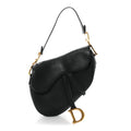 Grained Calfskin Saddle Bag Black