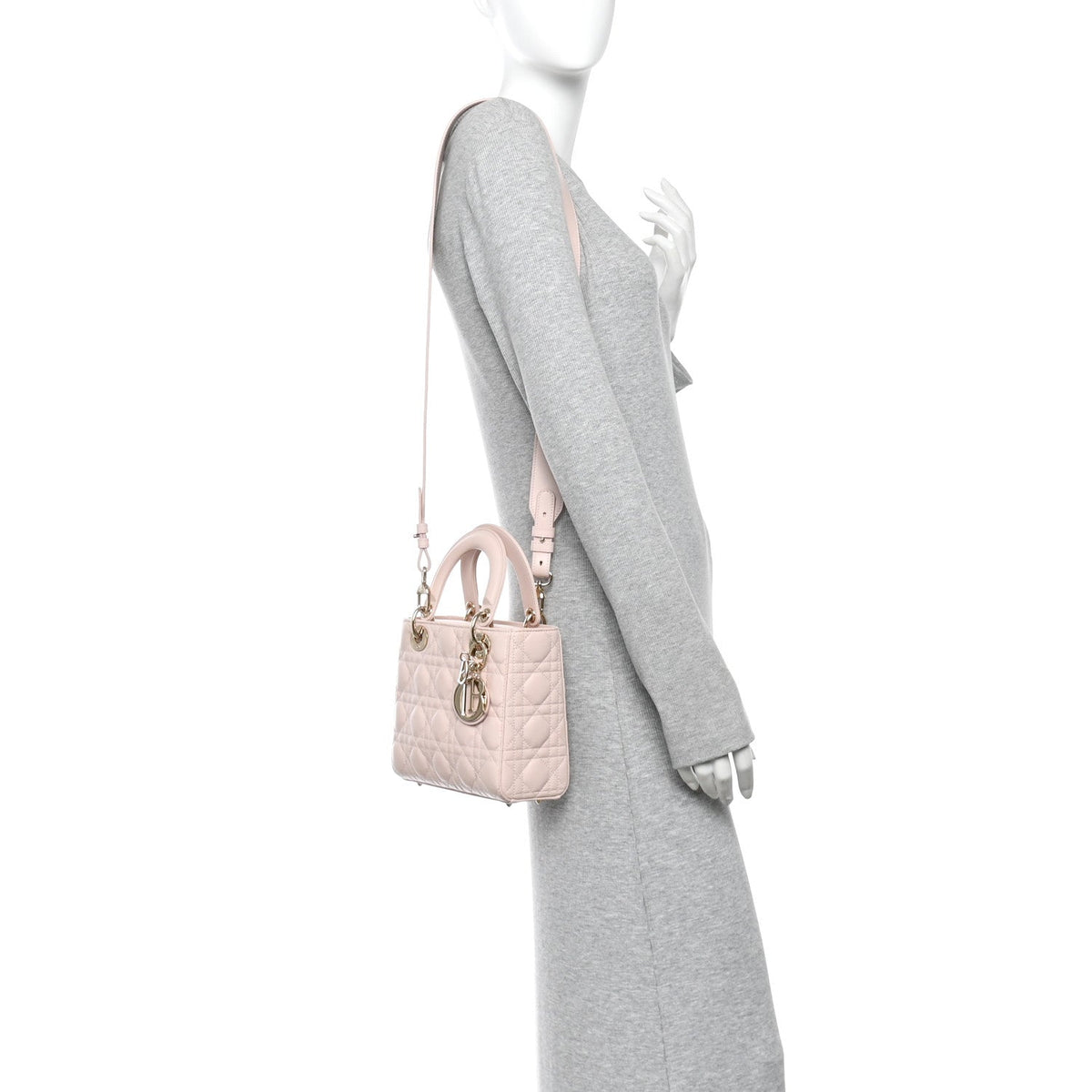Lambskin Cannage Small My ABCDior Lady Dior Light Pink