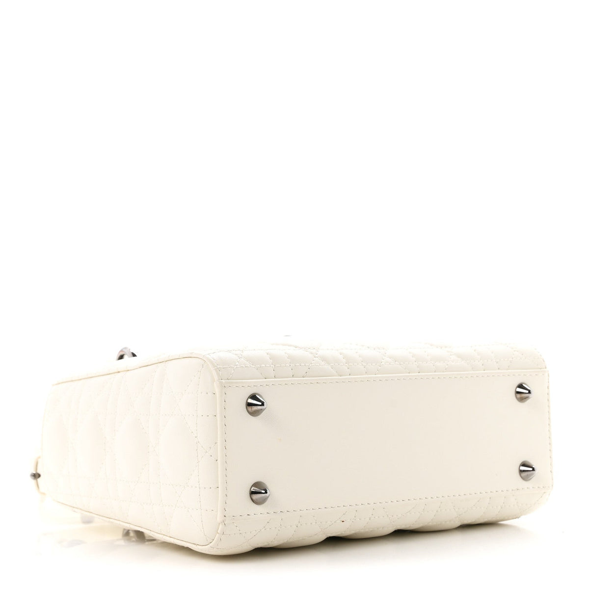 Lambskin Cannage Small My ABCDior Lady Dior White