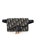Oblique Saddle Belt Bag Blue